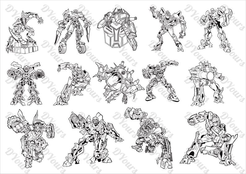 794x562 Transformers Vector Models Cdr Pdf Instant Etsy