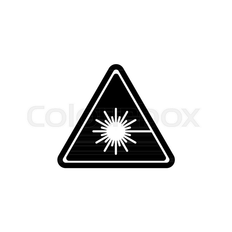 800x800 Beware Laser Beam, Warning Radiation Stock Vector Colourbox