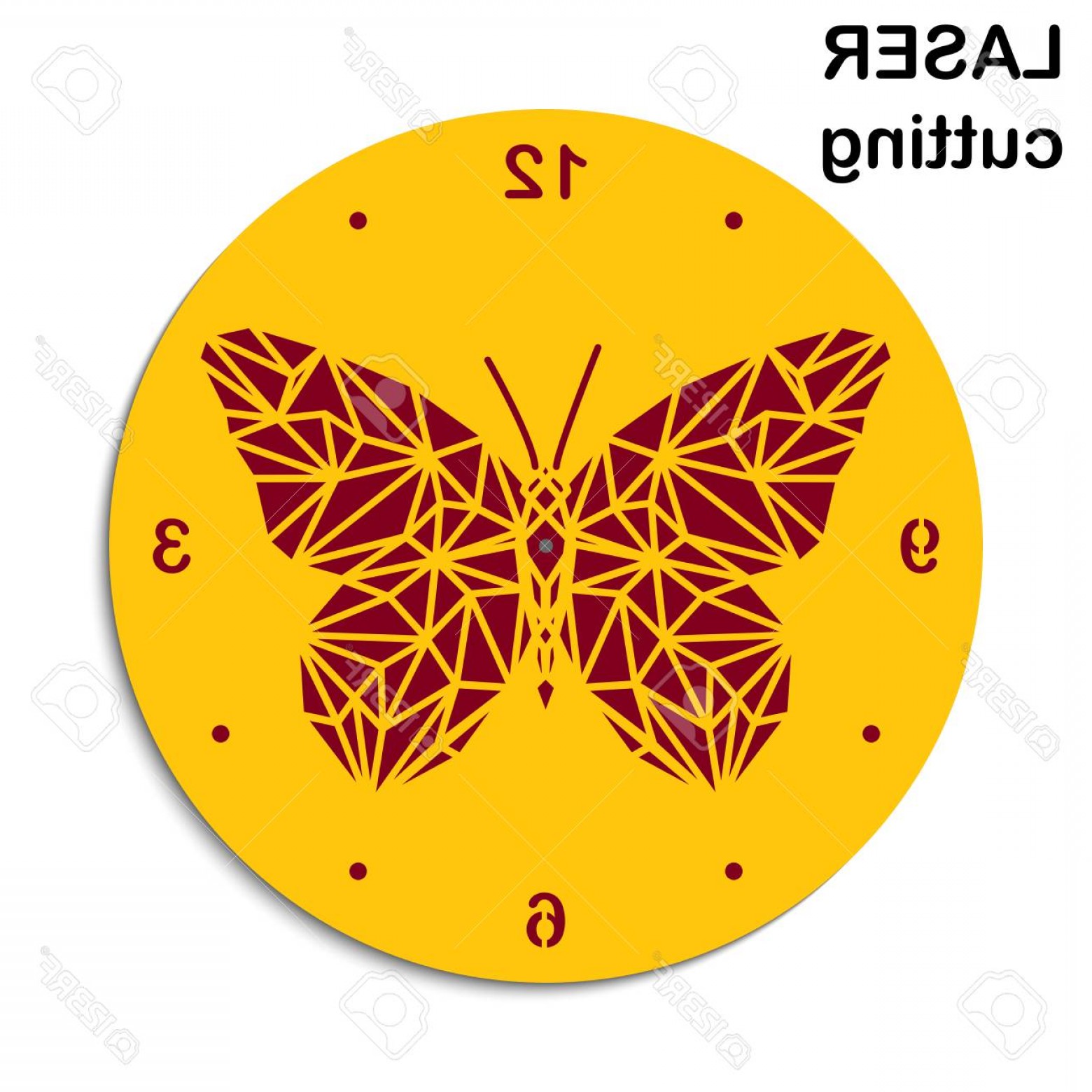 1560x1560 Design Clock Laser Cutting Vectors Soidergi