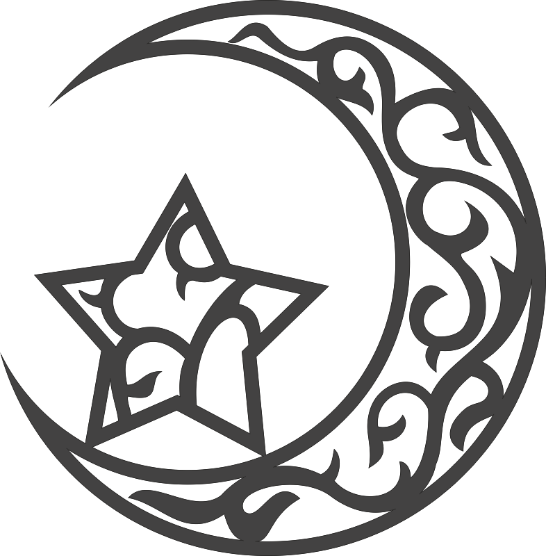 786x800 Decor Star And Moon Laser Cut Free Vector Cdr Download