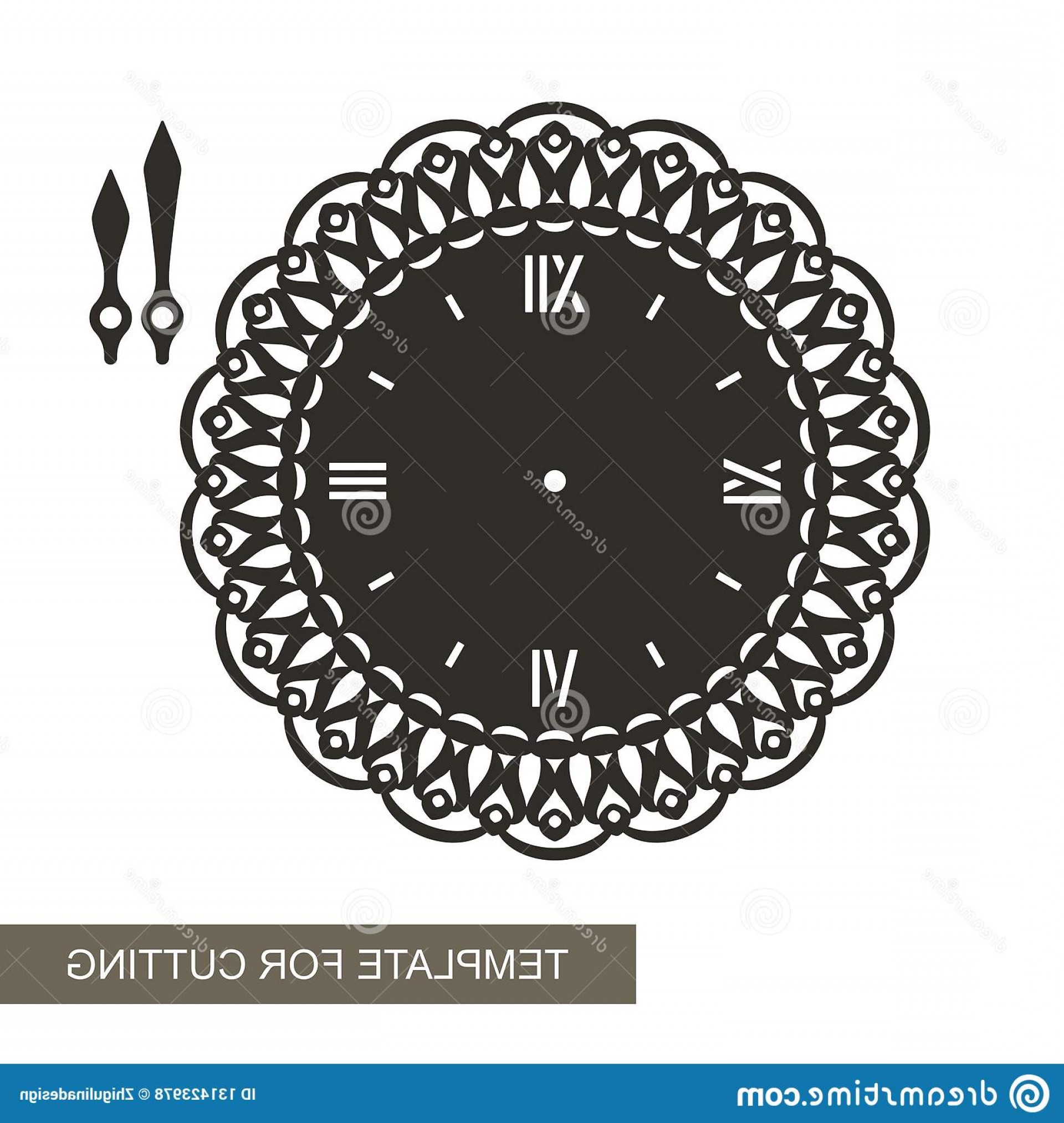 1920x2026 Design Clock Laser Cutting Vectors Studiogrfx