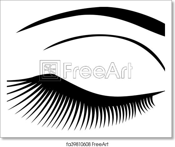 560x470 Free Art Print Of Eye Long Lashes Vector Eye With Long Lashes