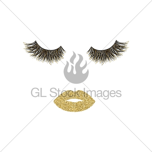 500x500 Lashes Vector Illustration Gl Stock Images
