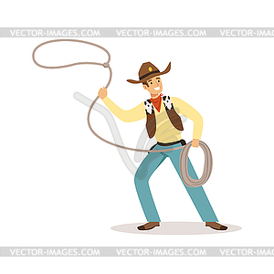 300x300 Man In American Traditional Costume With Lasso