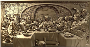 Vector Router Stl Rlf Last Supper Artcam Table Model Ebay 300x158 Vector Router Stl Rlf Last Supper Artcam Table Model Ebay