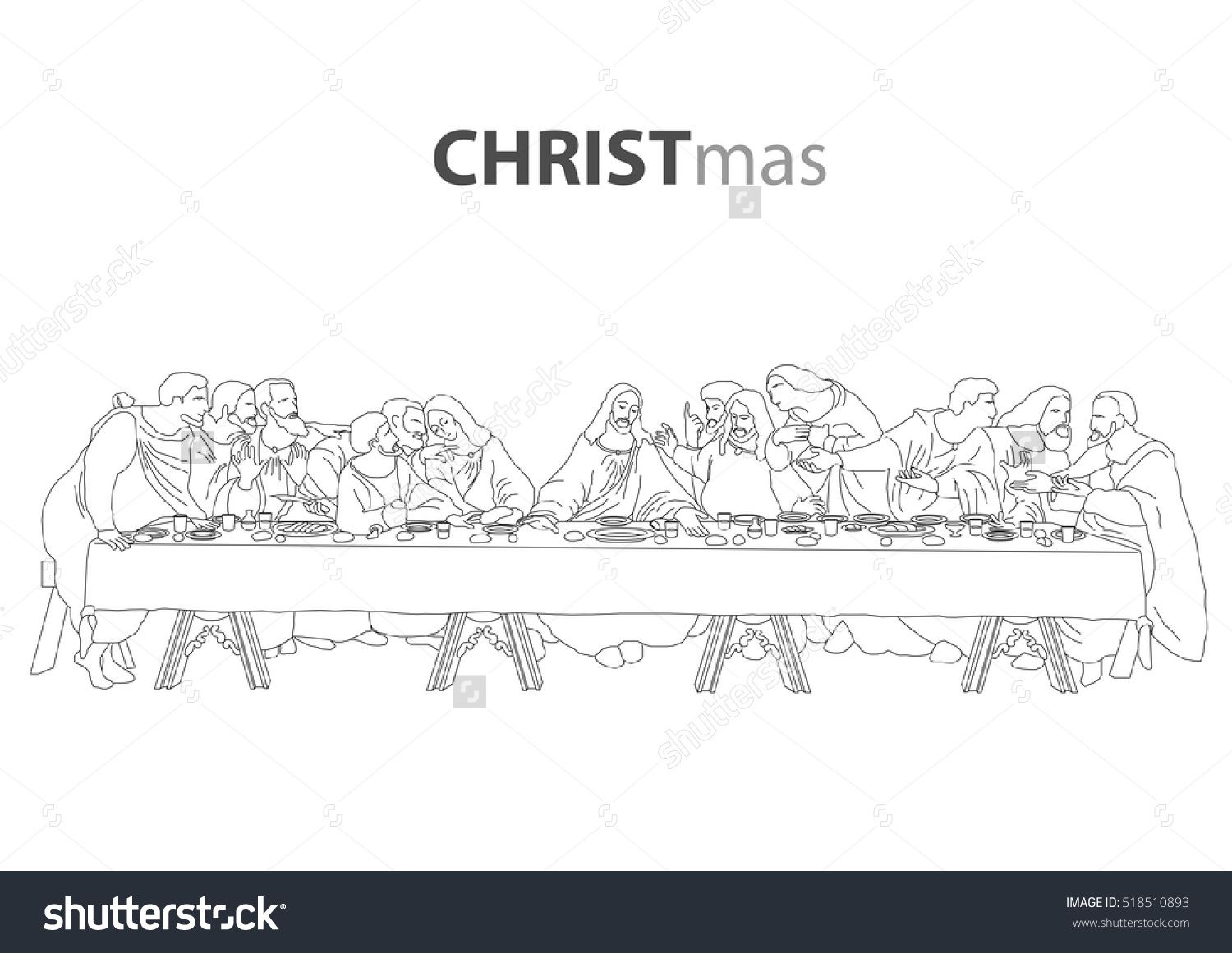 Jesus Christ With The Last Supper Sketch Drawing Outline Vector 1500x1161 Jesus Christ With The Last Supper Sketch Drawing Outline Vector