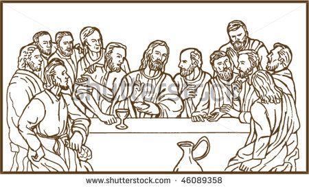 Vector Illustration Of The Last Supper Of Jesus Christ The Savior 450x274 Vector Illustration Of The Last Supper Of Jesus Christ The Savior