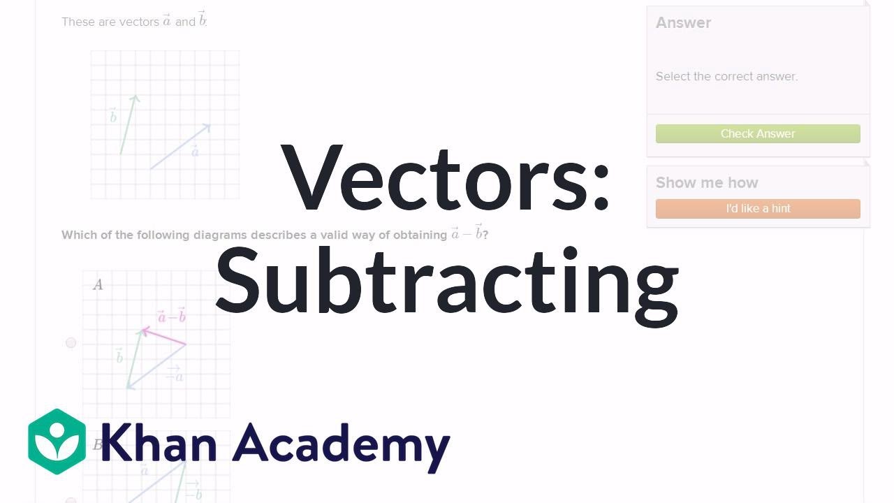 1280x720 Graphically Subtracting Vectors