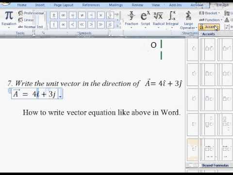 480x360 How To Write Vector Equation In Word
