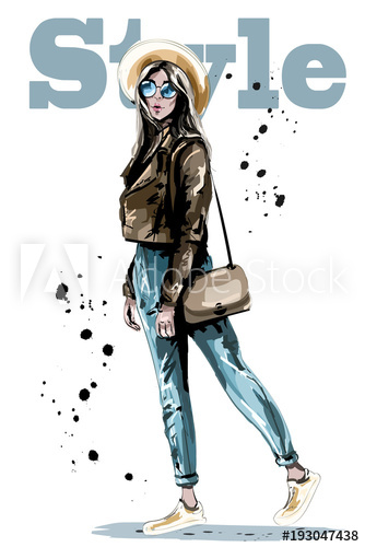 334x500 Stylish Beautiful Young Woman In Hat Fashion Woman In Sunglasses