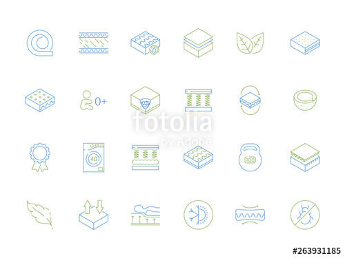 500x375 Mattress Icons Anatomical Orthopedic Healthcare Comfortable Latex