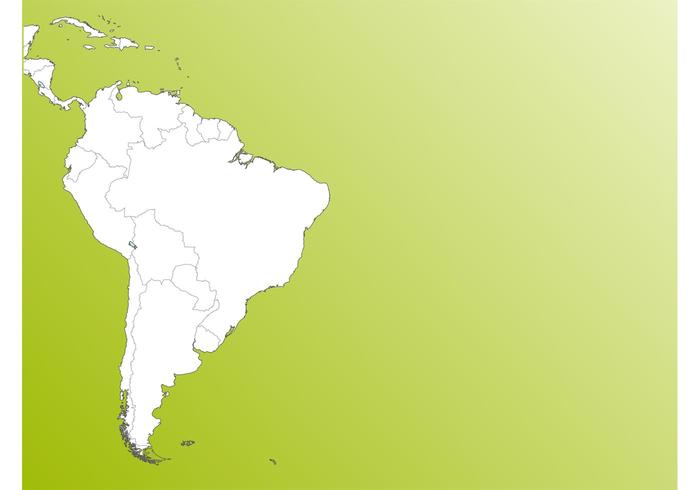 700x490 South America Vector Map Stock Images