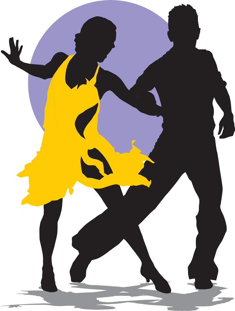 756x1000 Dancing Latino Music Silhouettes Vector