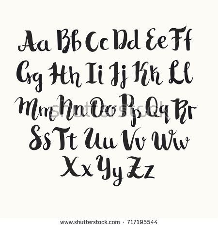450x470 Lettering Latin Vector Alphabet Black English Letters Poster