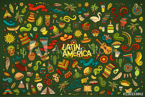 500x334 Sketchy Vector Hand Drawn Doodle Latin American Objects