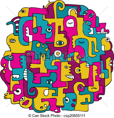 450x467 Doodles About Latin America Doodles With Bright Traditional