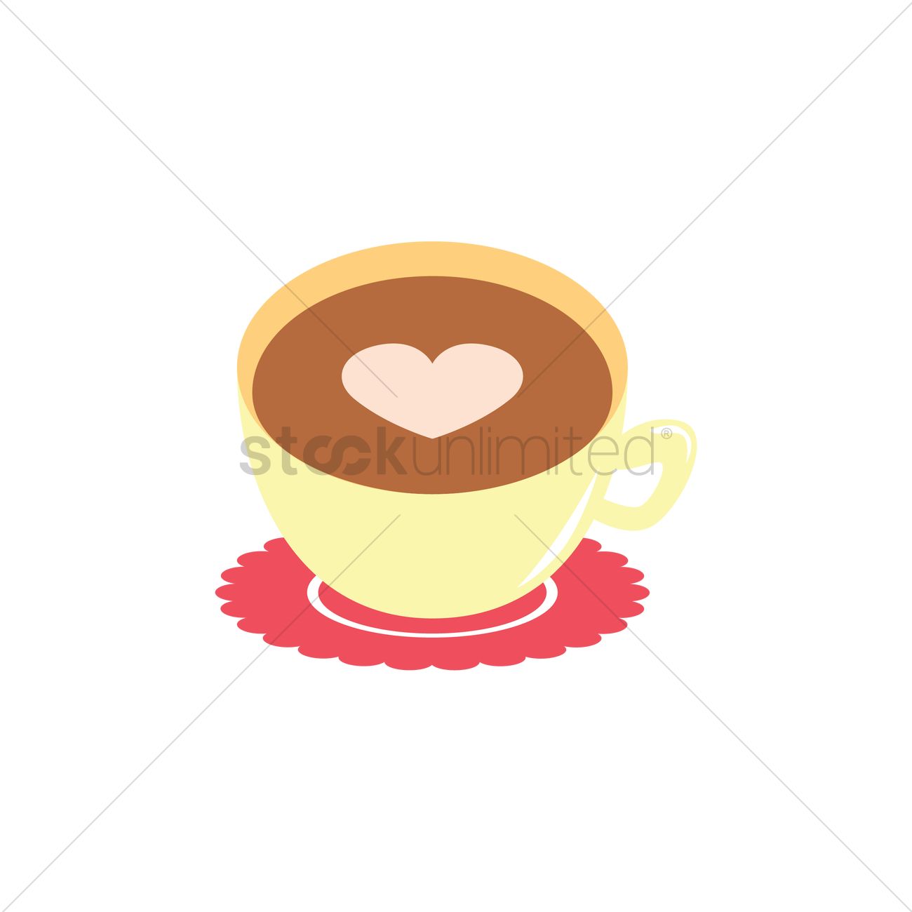 Heart Shape Latte Art Vector Image 1300x1300 Heart Shape Latte Art Vector Image