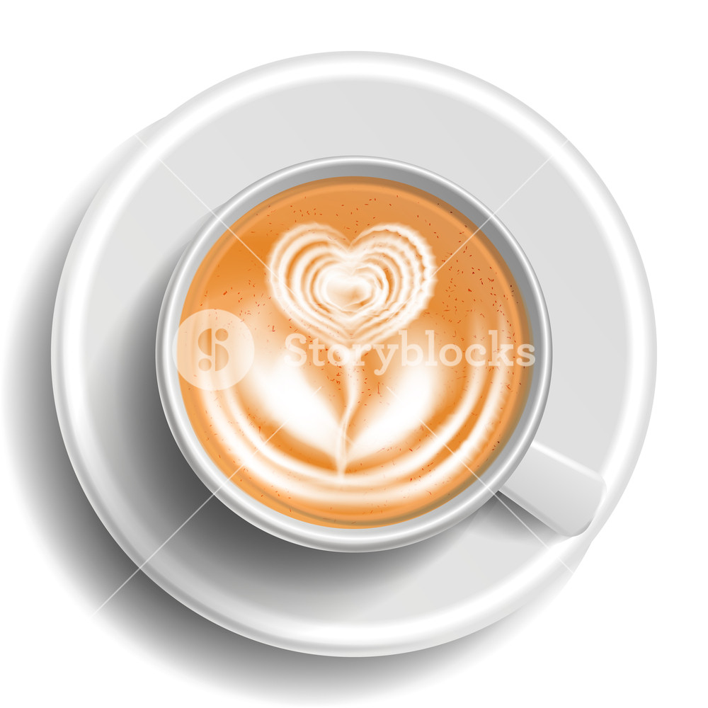 Coffee Art Vector Cup Top View Hot Cappuccino Coffee White Mug 1000x1000 Coffee Art Vector Cup Top View Hot Cappuccino Coffee White Mug