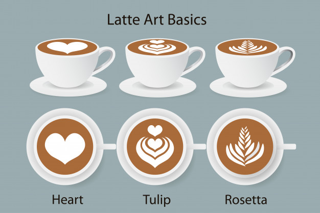 Latte Art Basic Coffee Cup With Heart Vector Premium Download 626x417 Latte Art Basic Coffee Cup With Heart Vector Premium Download