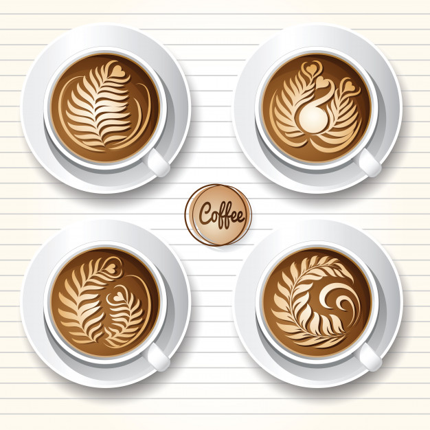 Latte Art Coffee Vector Premium Download 626x626 Latte Art Coffee Vector Premium Download