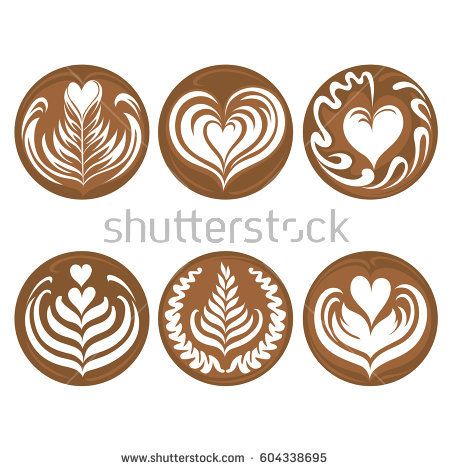 Set Of Latte Art Coffee Vector Latte Art In Coffee Latte 450x470 Set Of Latte Art Coffee Vector Latte Art In Coffee Latte