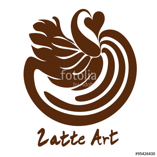 Swan Latte Art Coffee Logo Icon Stock Image And Royalty Free 500x500 Swan Latte Art Coffee Logo Icon Stock Image And Royalty Free