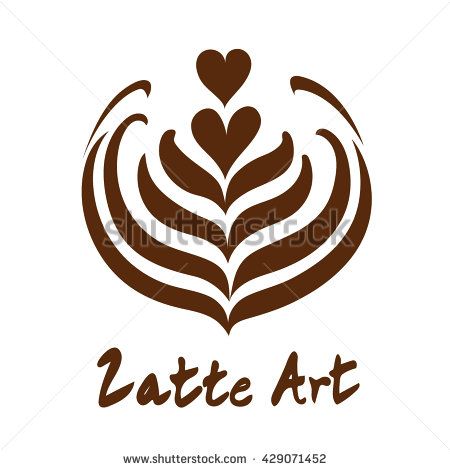 Tulip Heart And Rosetta Latte Art Hot Coffee Logo, Icon, Symbol 450x470 Tulip Heart And Rosetta Latte Art Hot Coffee Logo, Icon, Symbol