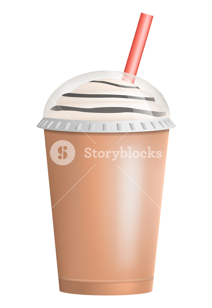 690x1000 Fresh Ice Latte Icon Realistic Illustration Of Fresh Ice Latte