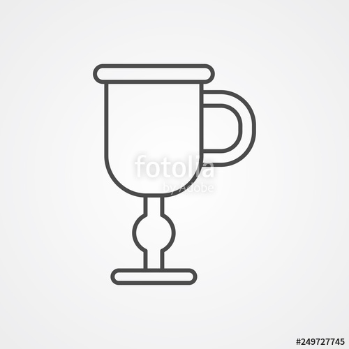 500x500 Latte Vector Icon Sign Symbol Stock Image And Royalty Free Vector