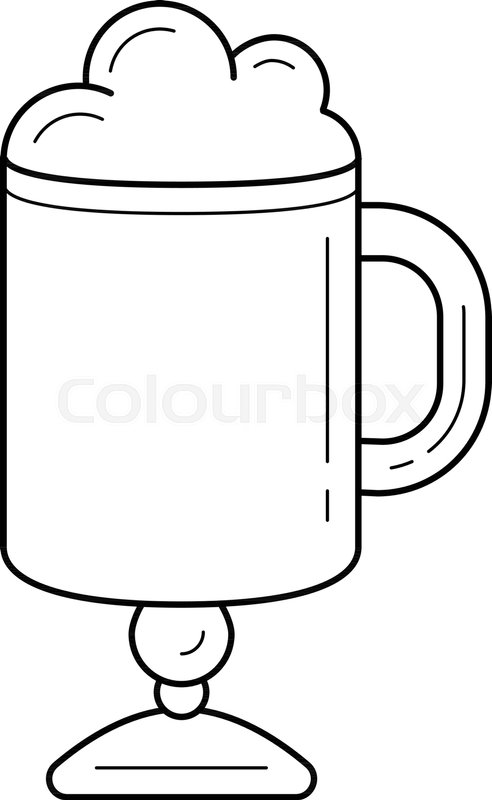 492x800 Coffee Latte Vector Line Icon Isolated Stock Vector Colourbox