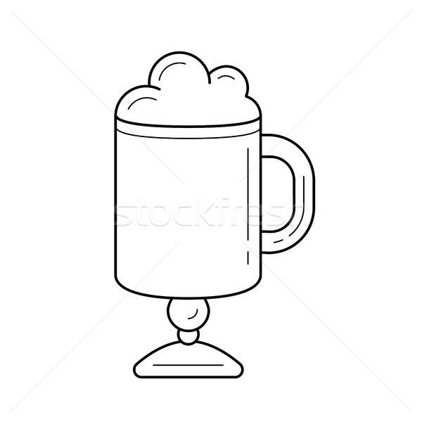 600x600 Coffee Latte Vector Line Icon Vector Illustration Andrei