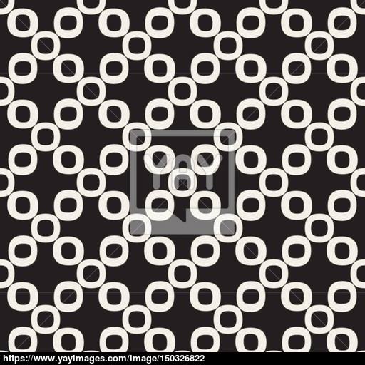 Vector Seamless Black And White Rounded Circle Cross Lattice 512x512 Vector Seamless Black And White Rounded Circle Cross Lattice