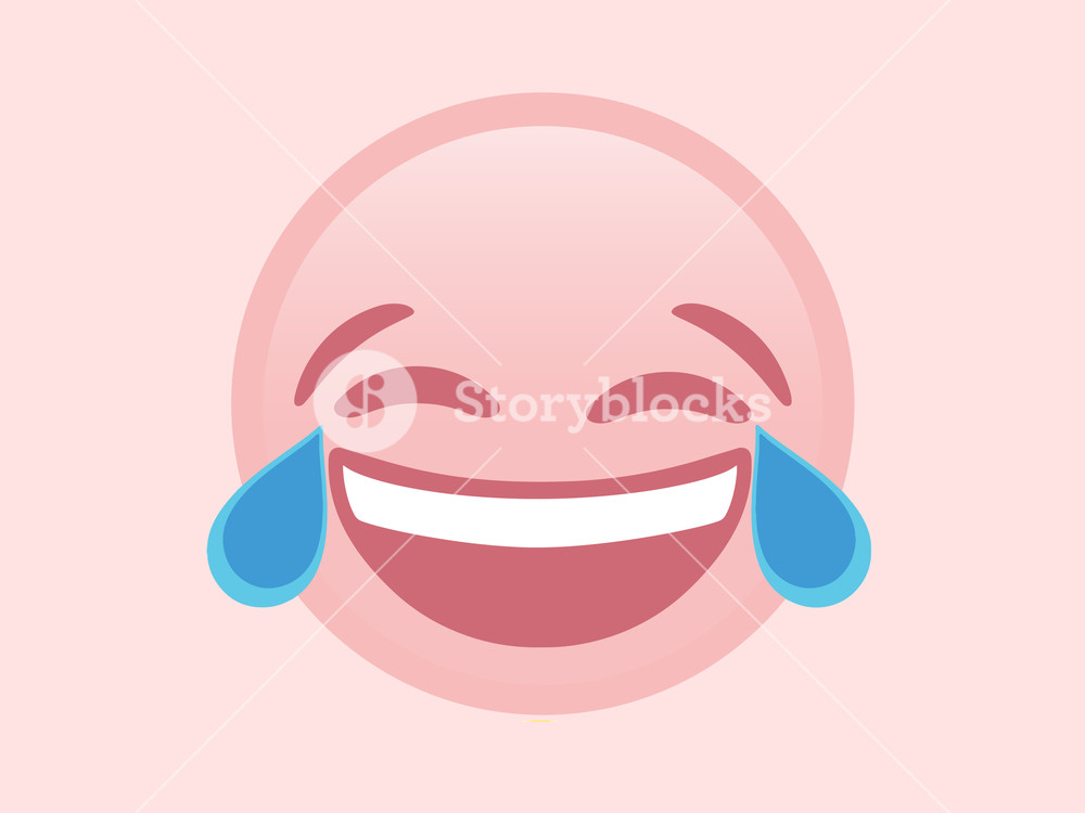 The Isolated Vector Pink Laugh And Crying Tear Flat Icon Royalty 1000x750 The Isolated Vector Pink Laugh And Crying Tear Flat Icon Royalty