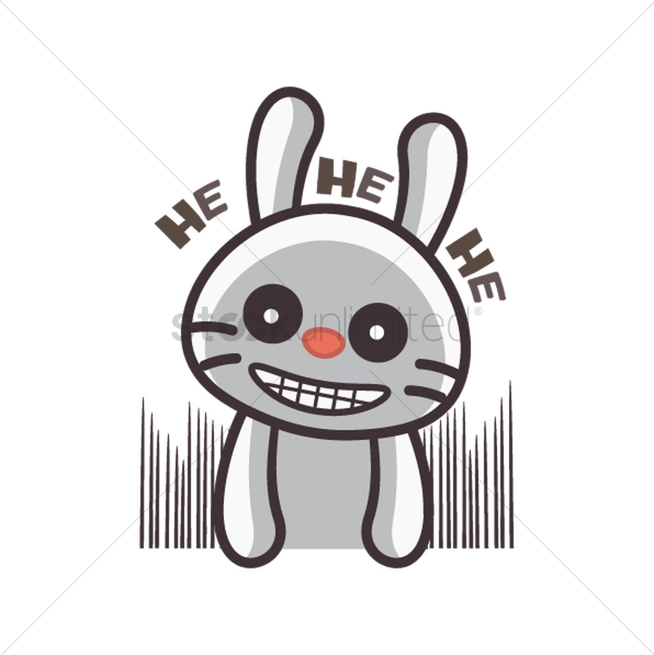 Cute Rabbit With Evil Laugh Vector Image 1298x1300 Cute Rabbit With Evil Laugh Vector Image