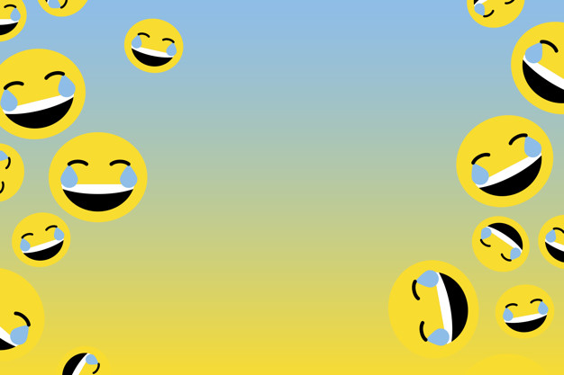 626x417 Floating Laughing Emoji Vector Free Download