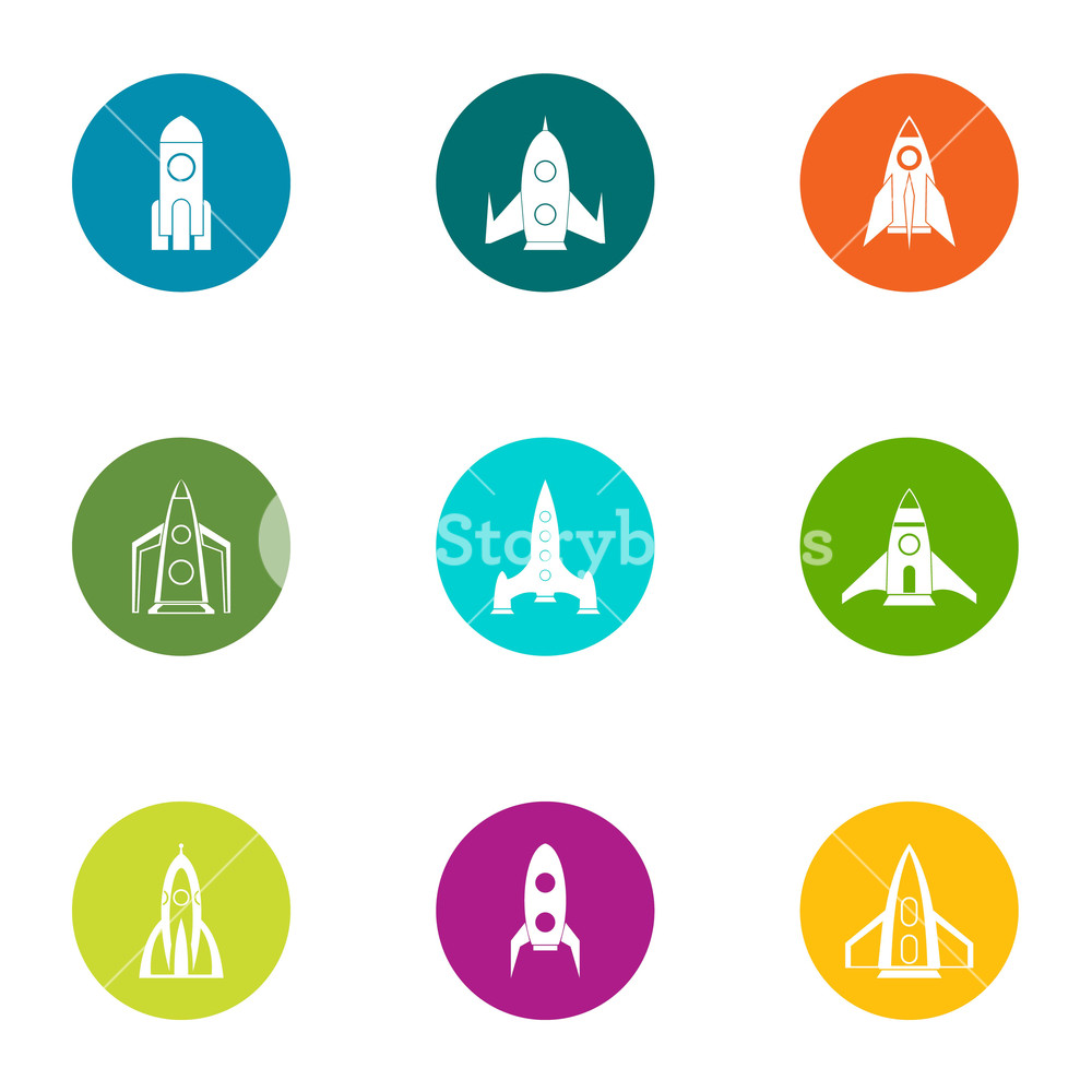 Rocket Launch Icons Set Flat Set Of Rocket Launch Vector Icons 1000x1000 Rocket Launch Icons Set Flat Set Of Rocket Launch Vector Icons