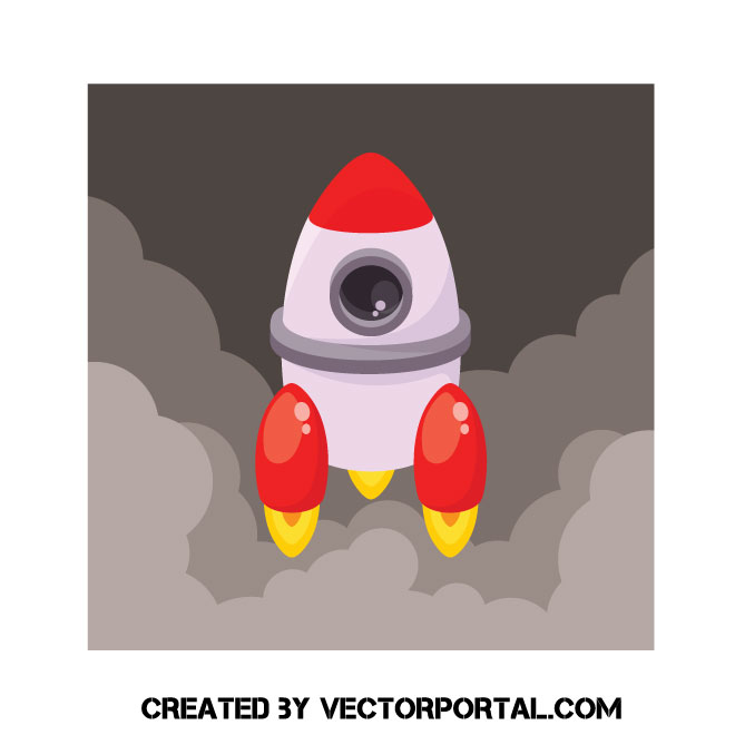 Rocket Launch Vector Image 660x660 Rocket Launch Vector Image
