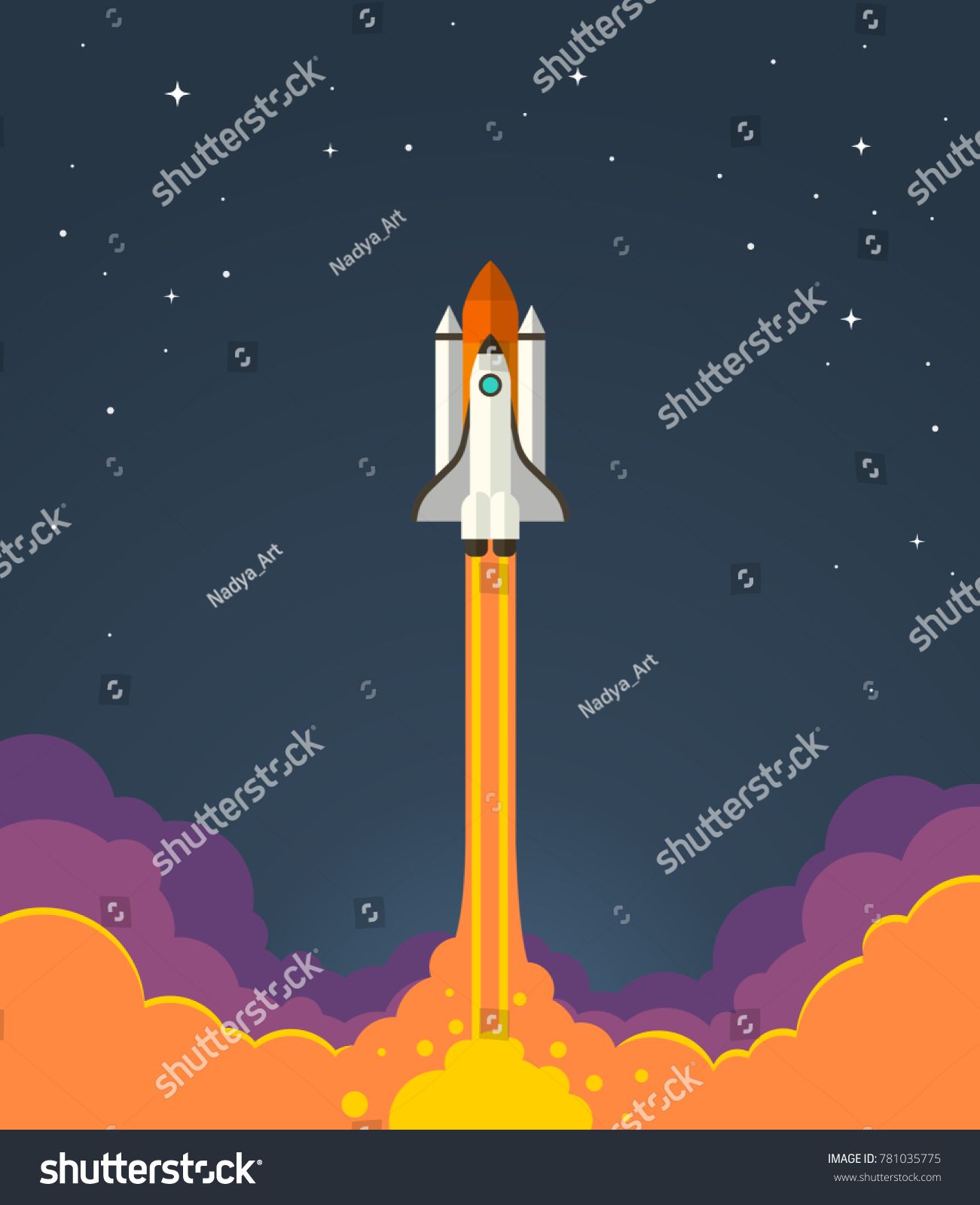 Space Rocket Launch Vector Illustration Of Starting Space Rocket 1301x1600 Space Rocket Launch Vector Illustration Of Starting Space Rocket