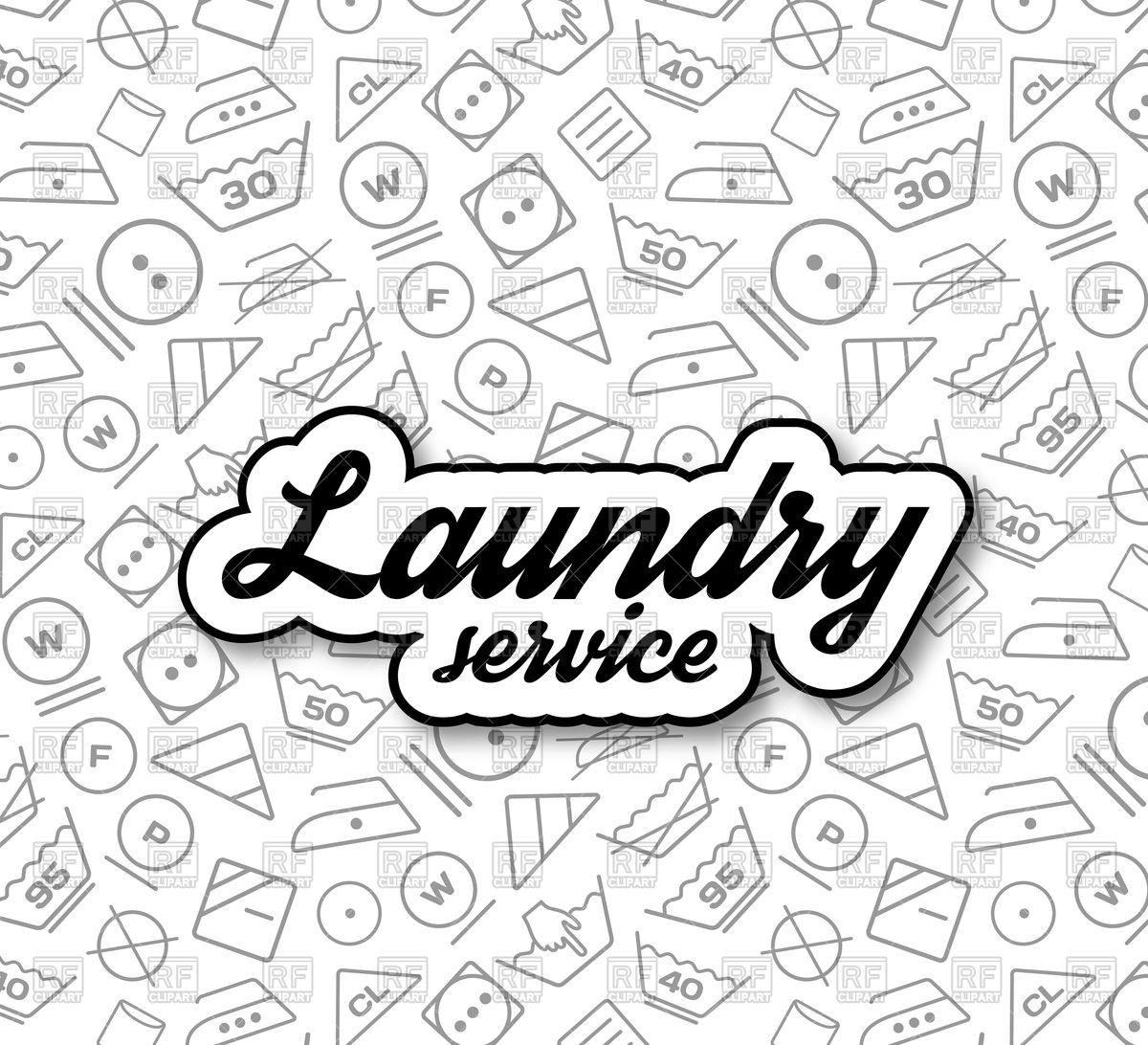 1200x1092 Laundry Service Icons On White Background Vector Image