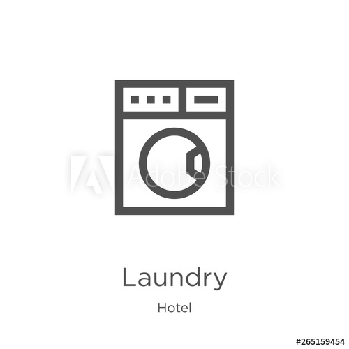 500x500 Laundry Icon Vector From Hotel Collection Thin Line Laundry