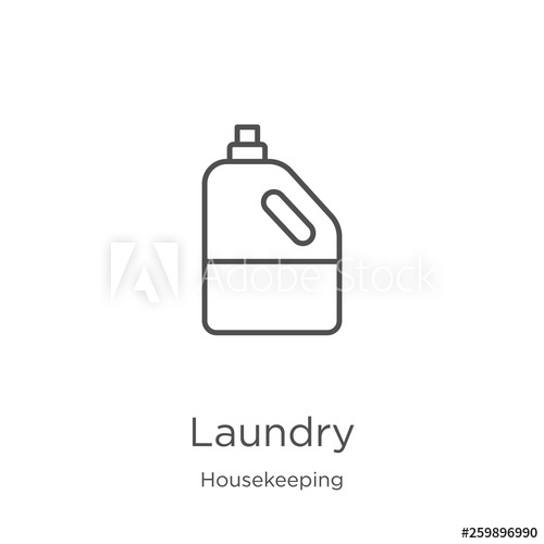 500x500 Laundry Icon Vector From Housekeeping Collection Thin Line