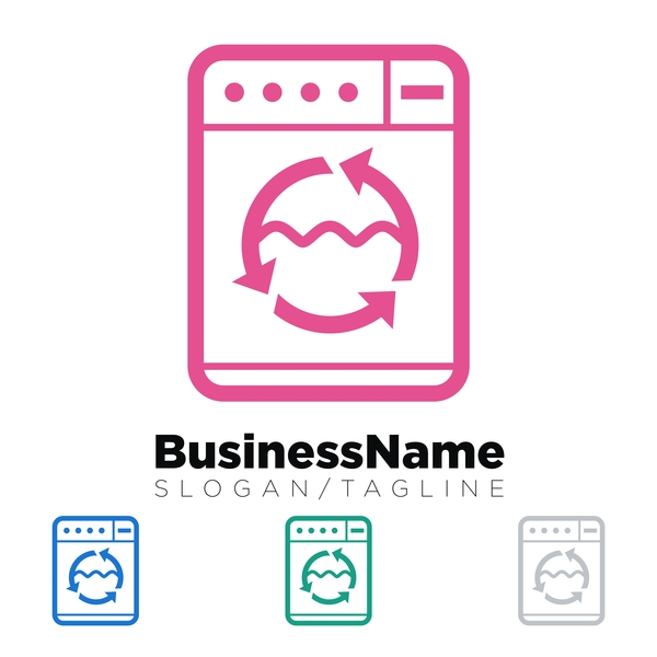 600x600 Laundry Logo Vector Material Free Download
