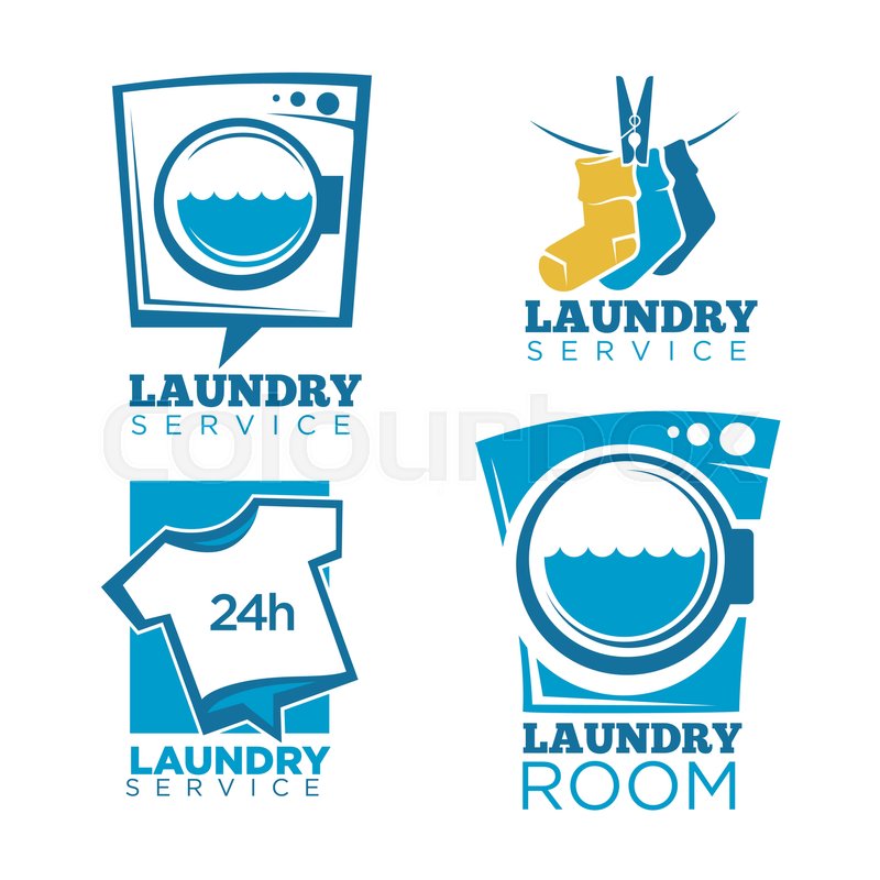 800x800 Laundry Logo Templates Or Wash Service Stock Vector Colourbox