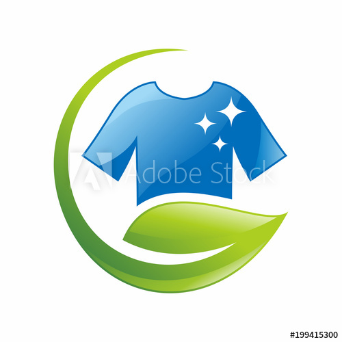 500x500 Natural Laundry Logo Vector Template Business Logo Design Concept