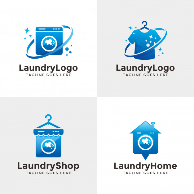 626x626 Set Of Laundry Logo Vector Premium Download