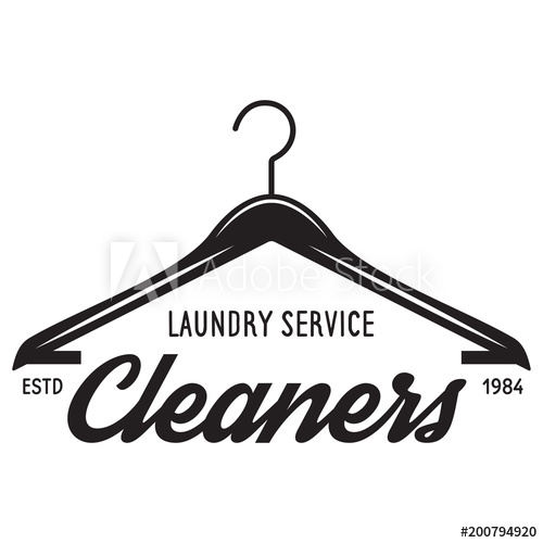 500x500 Vector Laundry Logo Emblem, Design Element Logotype Template