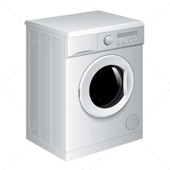 Realistic Vector Washing Machine Household Appliances 590x590 Realistic Vector Washing Machine Household Appliances