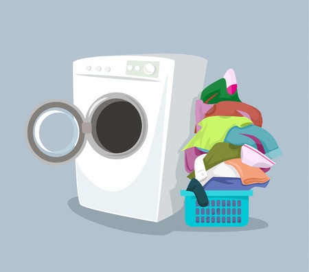 Vector Washing Machine Flat Cartoon Illustration Royalty Free 450x396 Vector Washing Machine Flat Cartoon Illustration Royalty Free