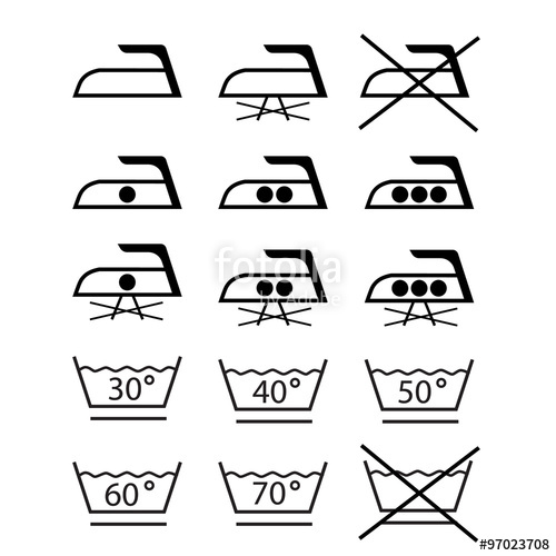 500x500 Ironing Laundry Symbols Stock Image And Royalty Free Vector
