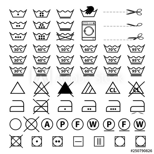 500x500 Laundry Symbols
